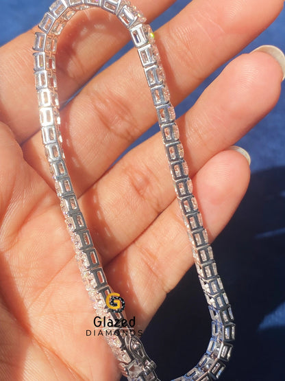 Radiant Moissanite 925 Silver Diamond Studded Bracelet