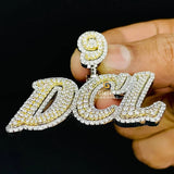 Hip Hop Style Moissanite Custom Iced Letters Pendant