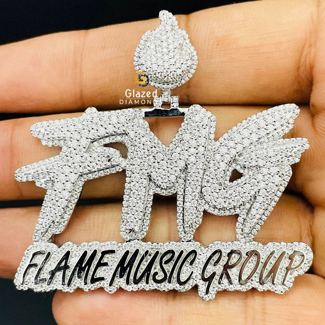 Iced Out Custom Letter Name Moissanite Hip Hop Pendant