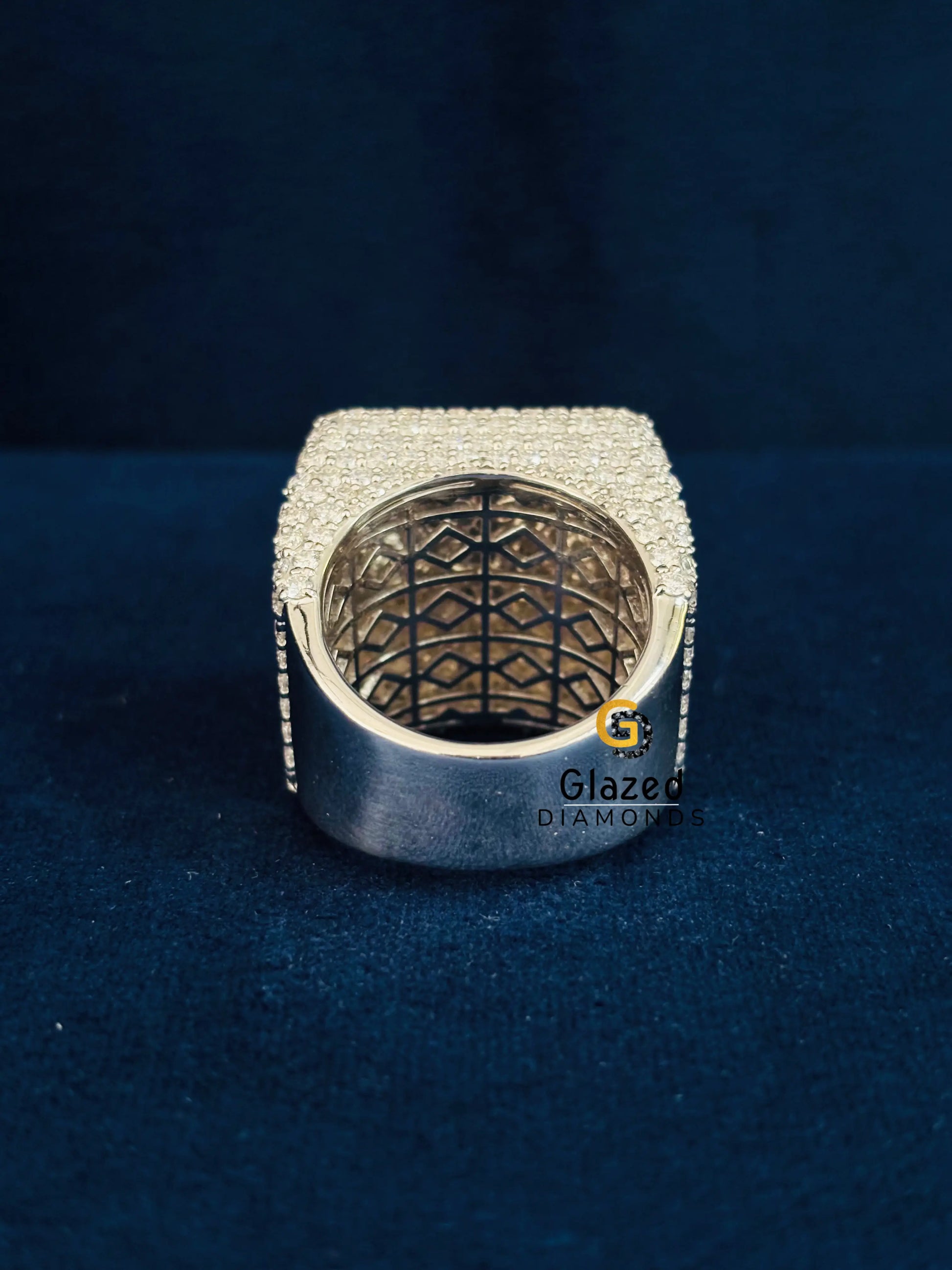 Real VVS1 Moissanite Pave Setting Ring