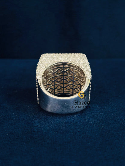 Real VVS1 Moissanite Pave Setting Ring