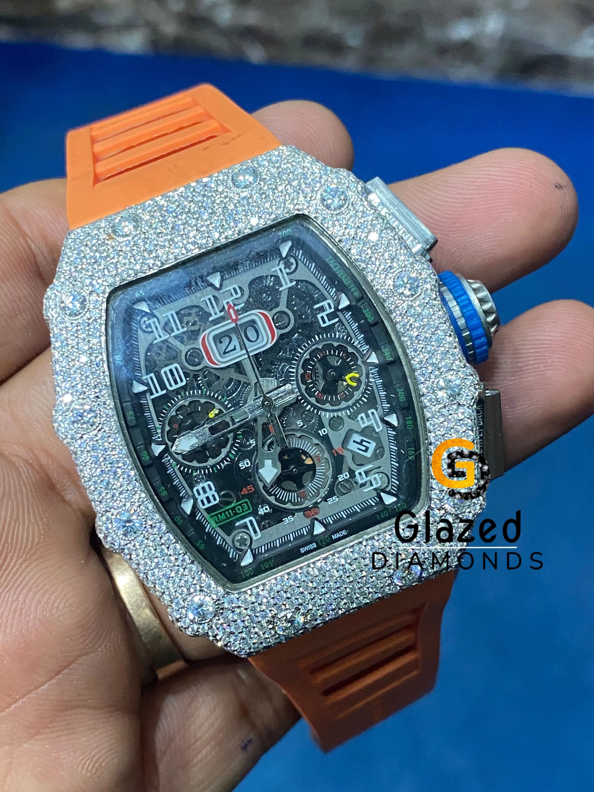 Rectangle Shape Dial Moissanite Watch