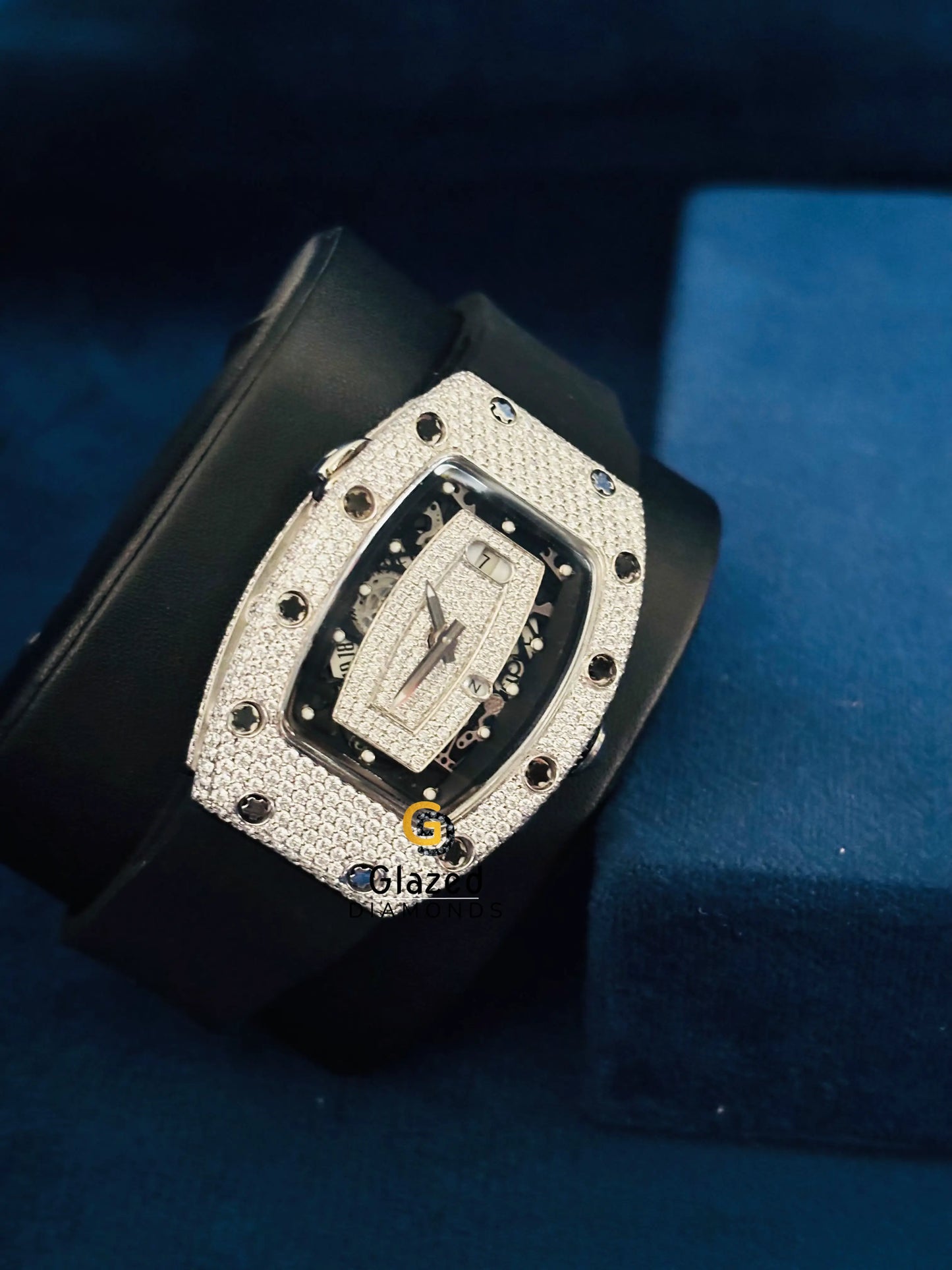 Richard Mille Moissanite Skeleton Dial Watch 