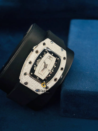Richard Mille Moissanite Skeleton Dial Watch 