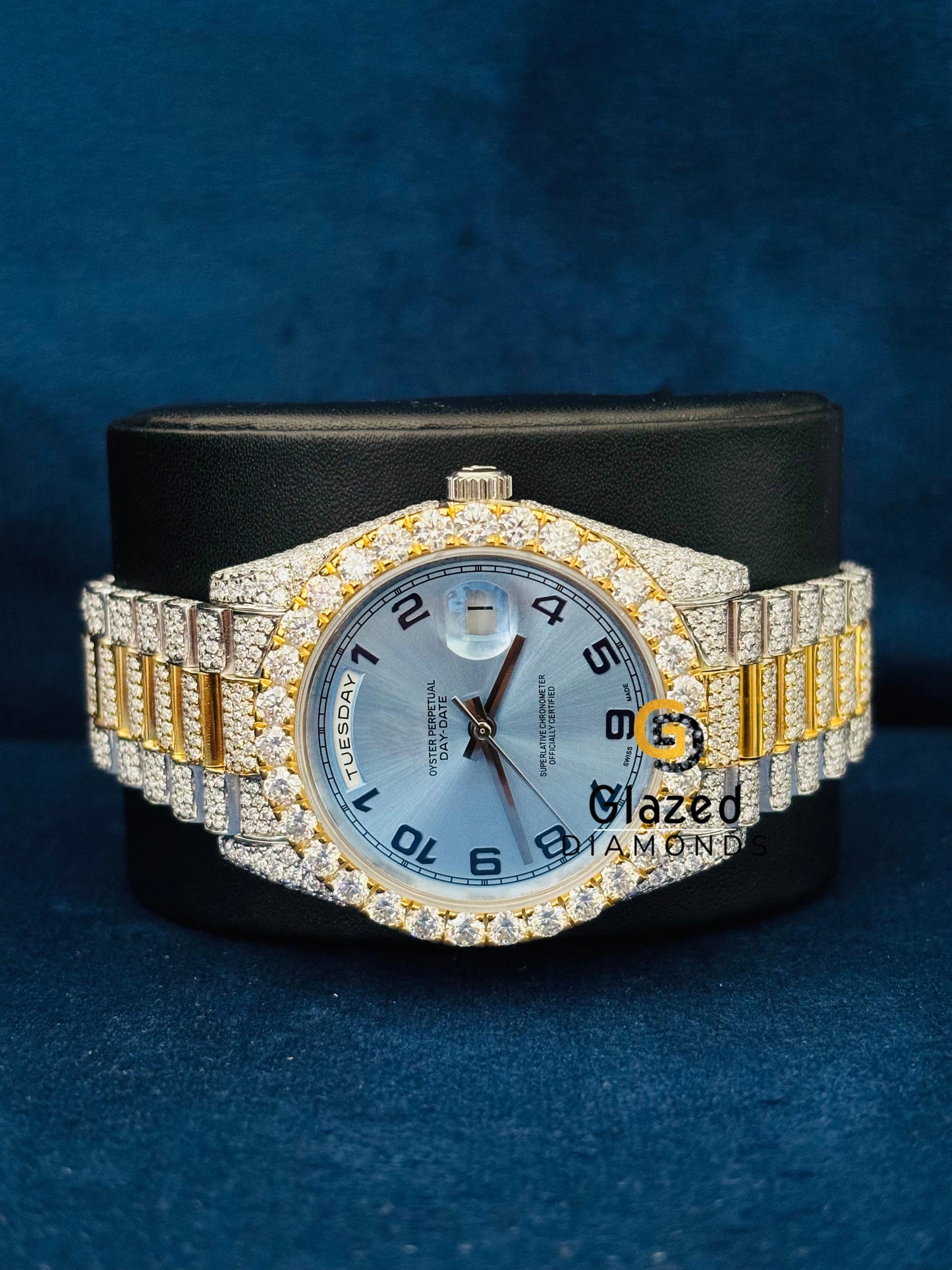 Rolex Big Bezel Iced Out Hip Hop Moissanite Watch