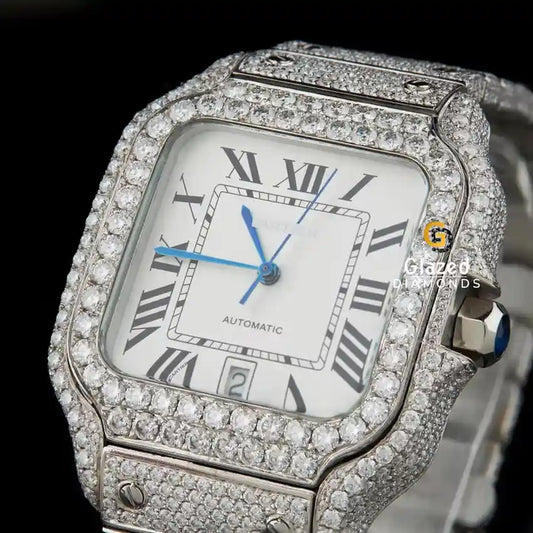 Roman Dial Moissanite Watch