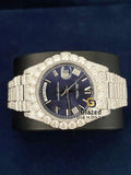 Roman Dial VVs Moissanite Diamond Studded Day Date Watch