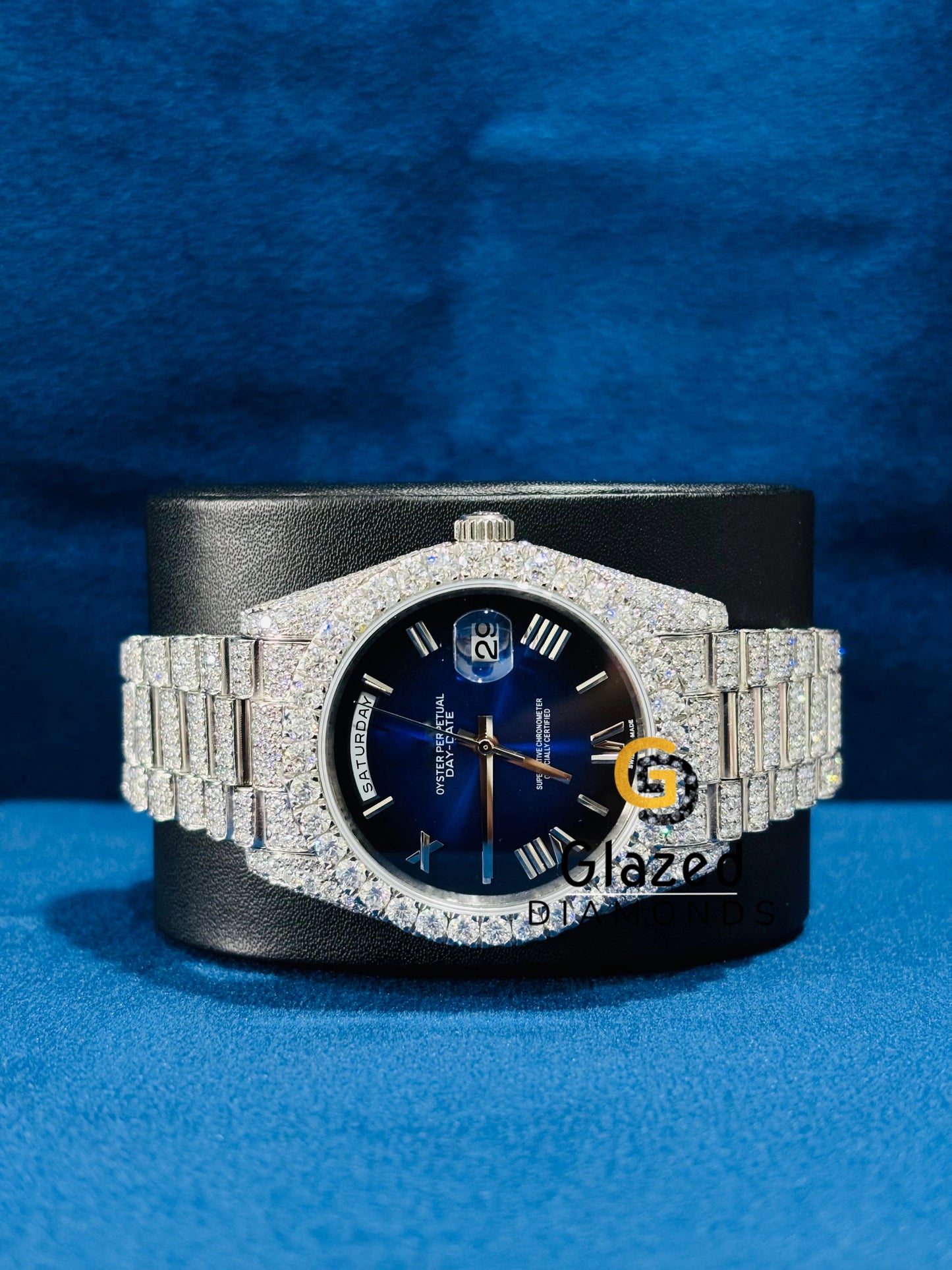 Roman Number Bus tDown VVS Moissanite Watch