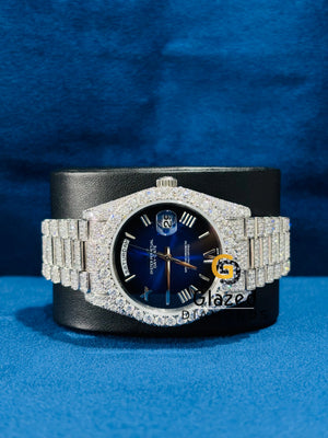 Roman Number Bus tDown VVS Moissanite Watch