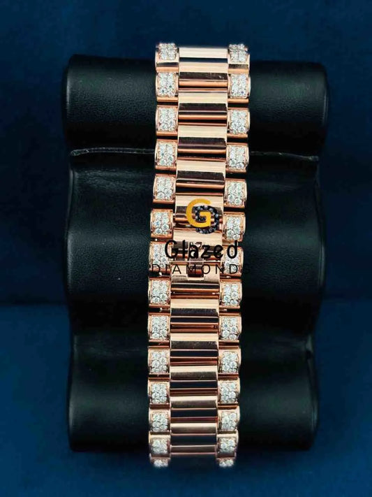 Roman Number Chocolat Dial Stainless Steel Strap Watch
