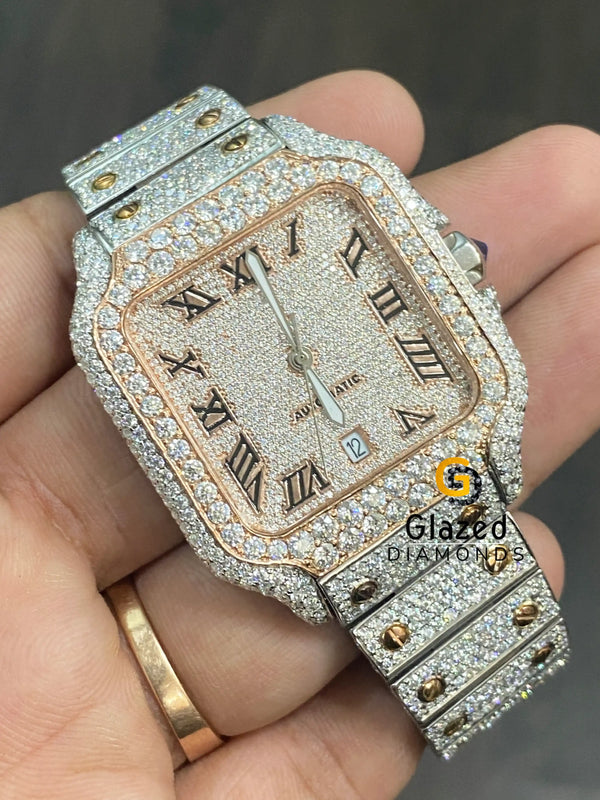 Roman Number Dial Diamond Watch