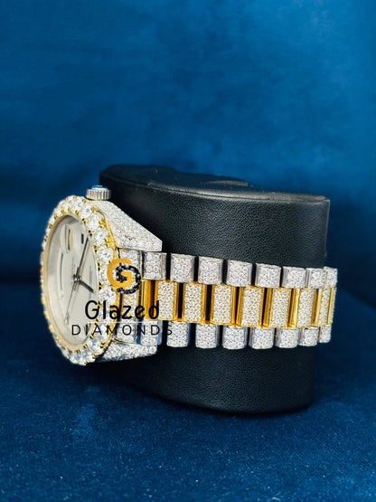 Roman Number Hip Hop Iced Out Moissanite Watch
