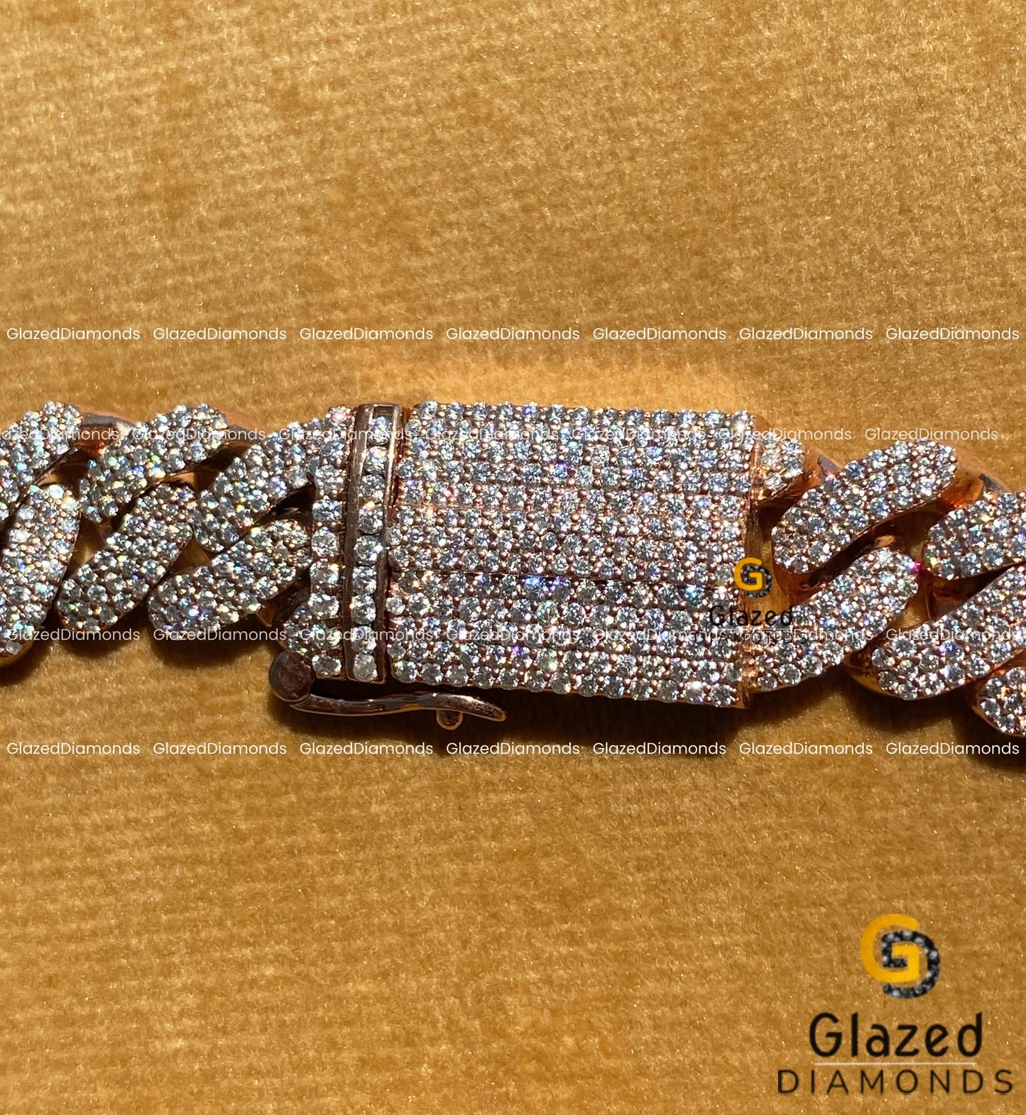 Rose Gold Cuban Chain For Rappers