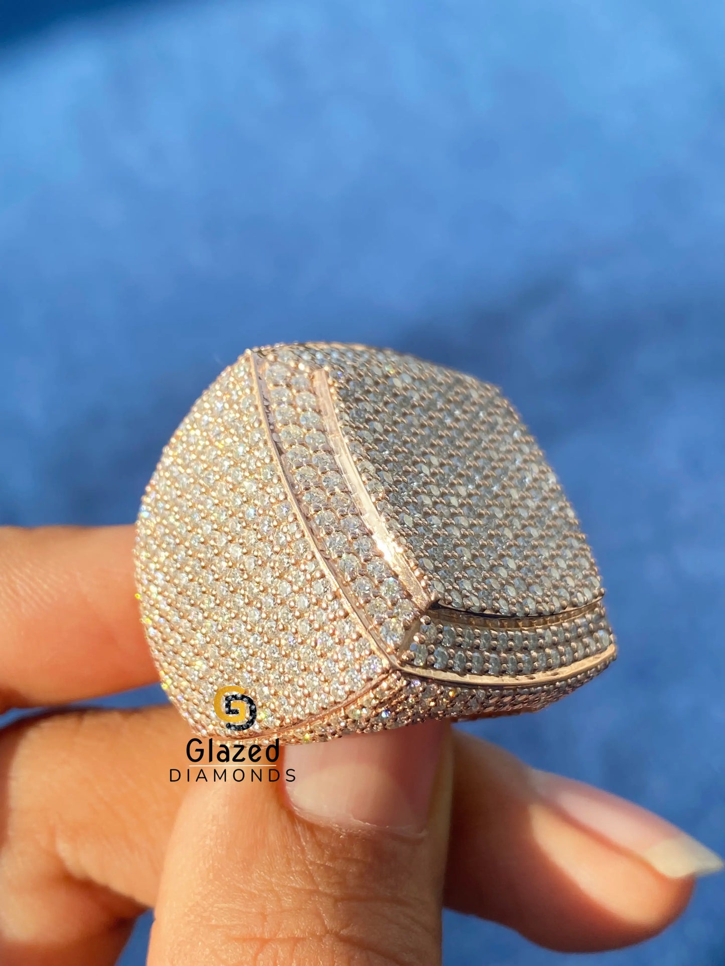 Rose Gold Iced Out Rings for Men