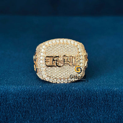 Rose Gold Plated Moissanite Hip Hop Ring