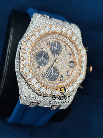 Rose Gold Plated Moissanite Watch