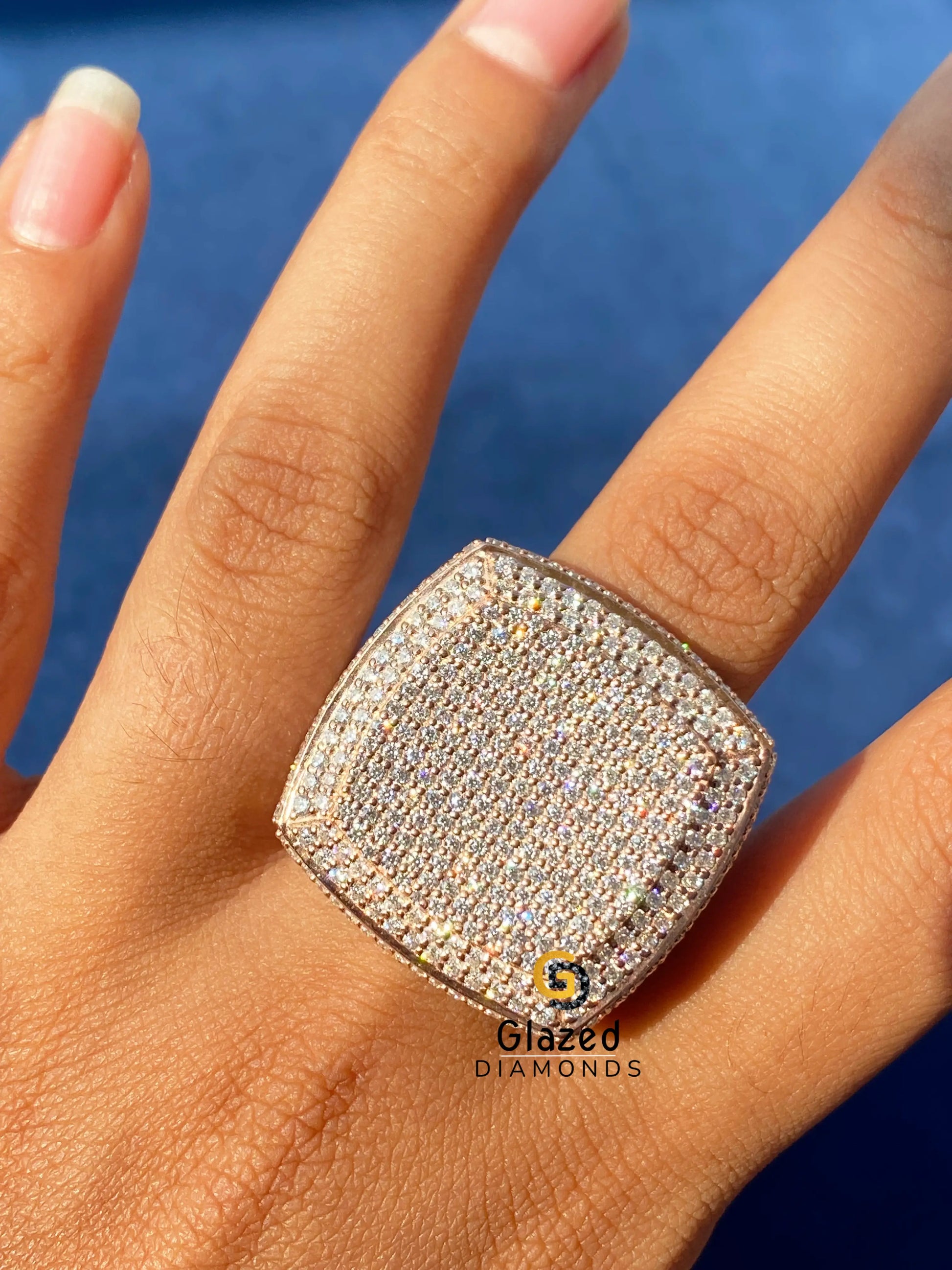 Rose Gold Sterling Silver Statement Ring