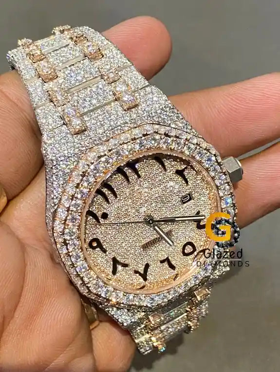 Rose Tone Moissanite Watch