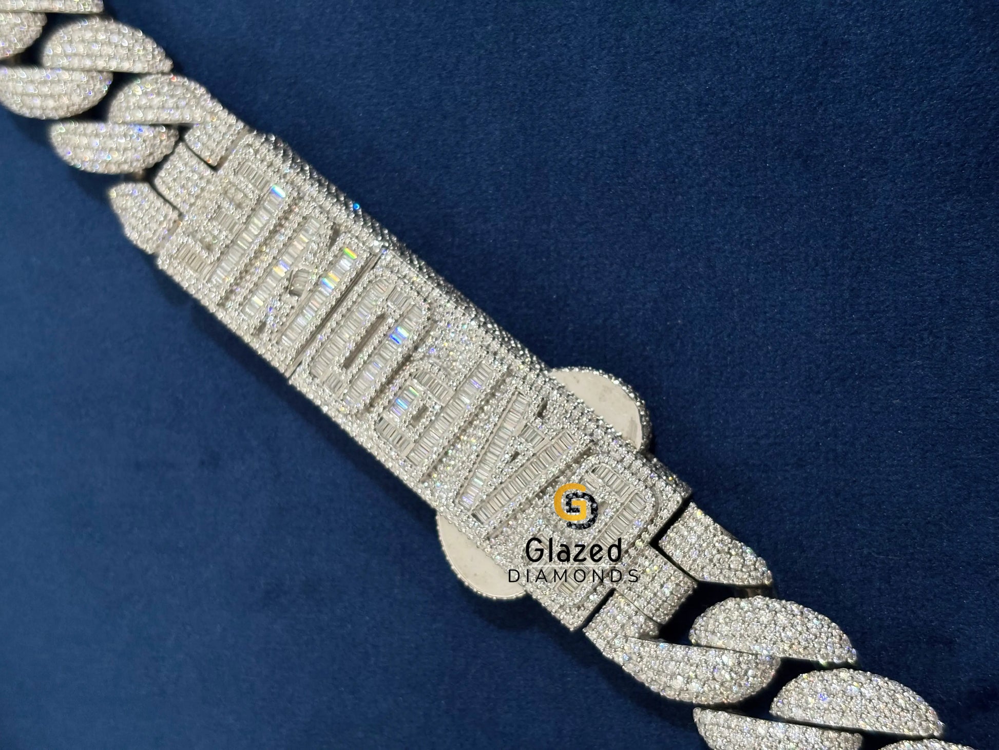 Round_Baguette Hip Hop Fully Iced Out Chain