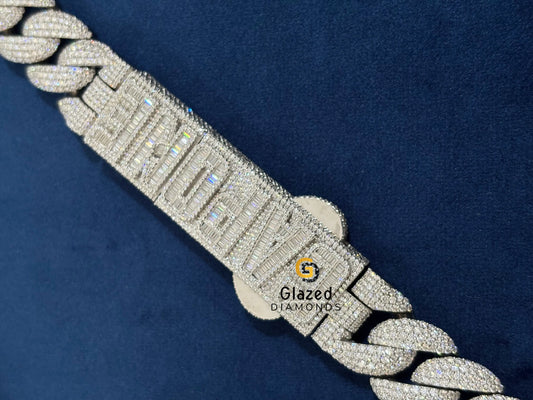 Round_Baguette Hip Hop Fully Iced Out Chain