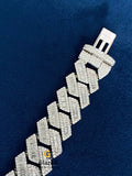 Round_Baguette Moissanite Cuban Link Miami Chain Bracelet
