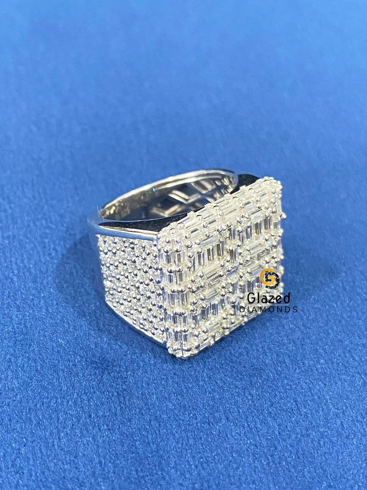 Round_Baguette Moissanite Super Square Hip Hop Ring