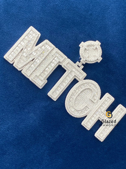 Round_Baguette VVS Moissanite Fully Iced Out Pendant
