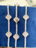 Round Brilliant Hip Hop Moissanite 925 Silver Bracelet