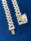Round Moissanite Cuban Link Fully Iced Out Hip Hop Chain