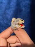 Round Moissanite Custom Tiger Hip Hop Ring