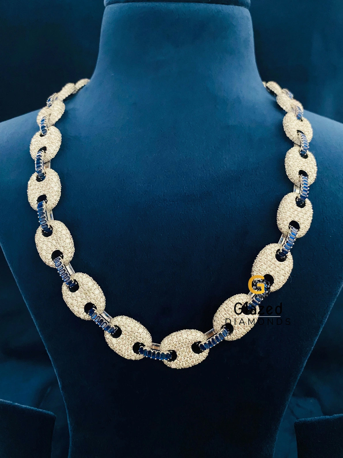 Round Moissanite Diamond Studded Hip Hop Chain