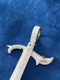 Round Moissanite Diamond Studded Initial Letter Hip Hop Pendant
