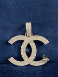 Round Moissanite Fully Iced Out Letter Pendant