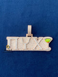 Round Moissanite Hip Hop Custom Enamel Pendant
