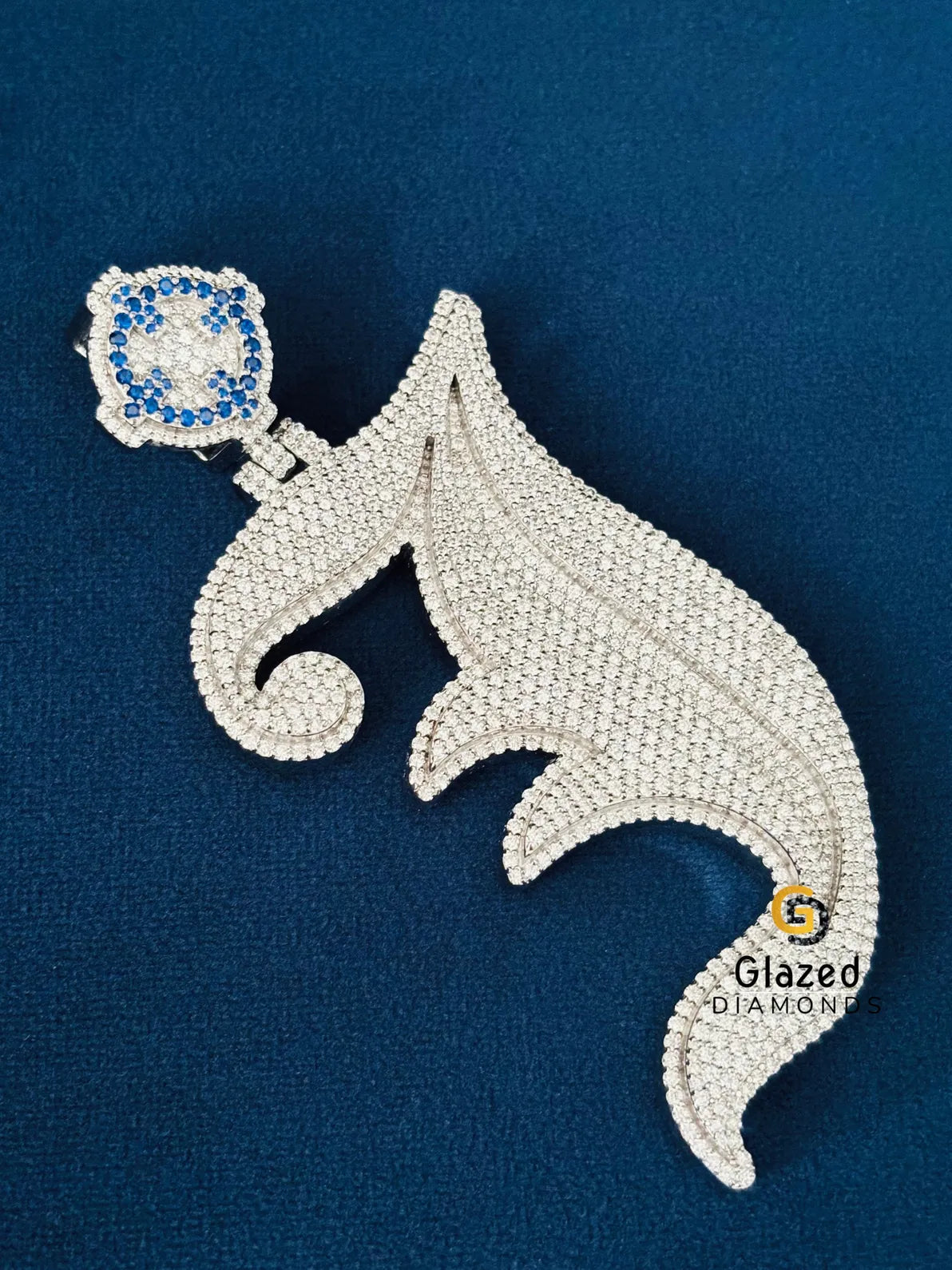 Round Moissanite Hip Hop Diamond Studded Pendant