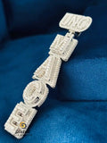 Round Moissanite Hip Hop Diamond Studded Vertical Pendant
