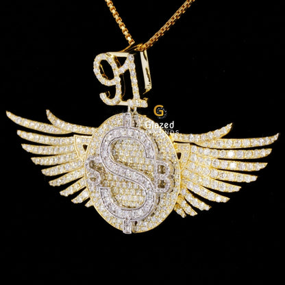 Round Moissanite Hip Hop Pendant