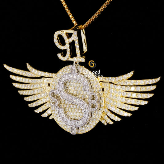 Round Moissanite Hip Hop Pendant