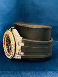 Round Moissanite Stick Dial Black Dial Hip Hop Watch