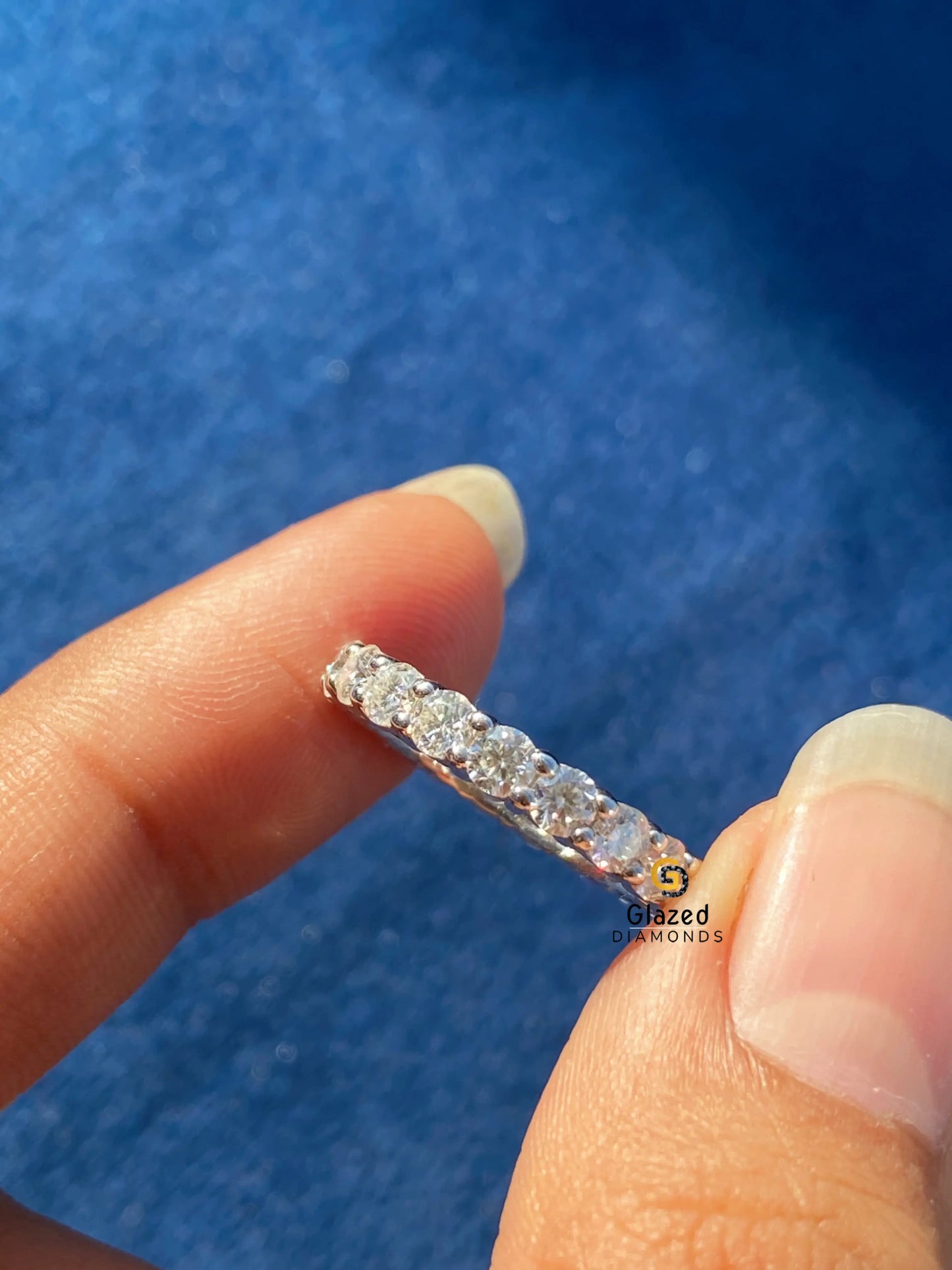 Round Pave Band For Women