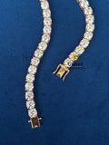Round VVs Moissanite D Colorless Tennis Link Chain