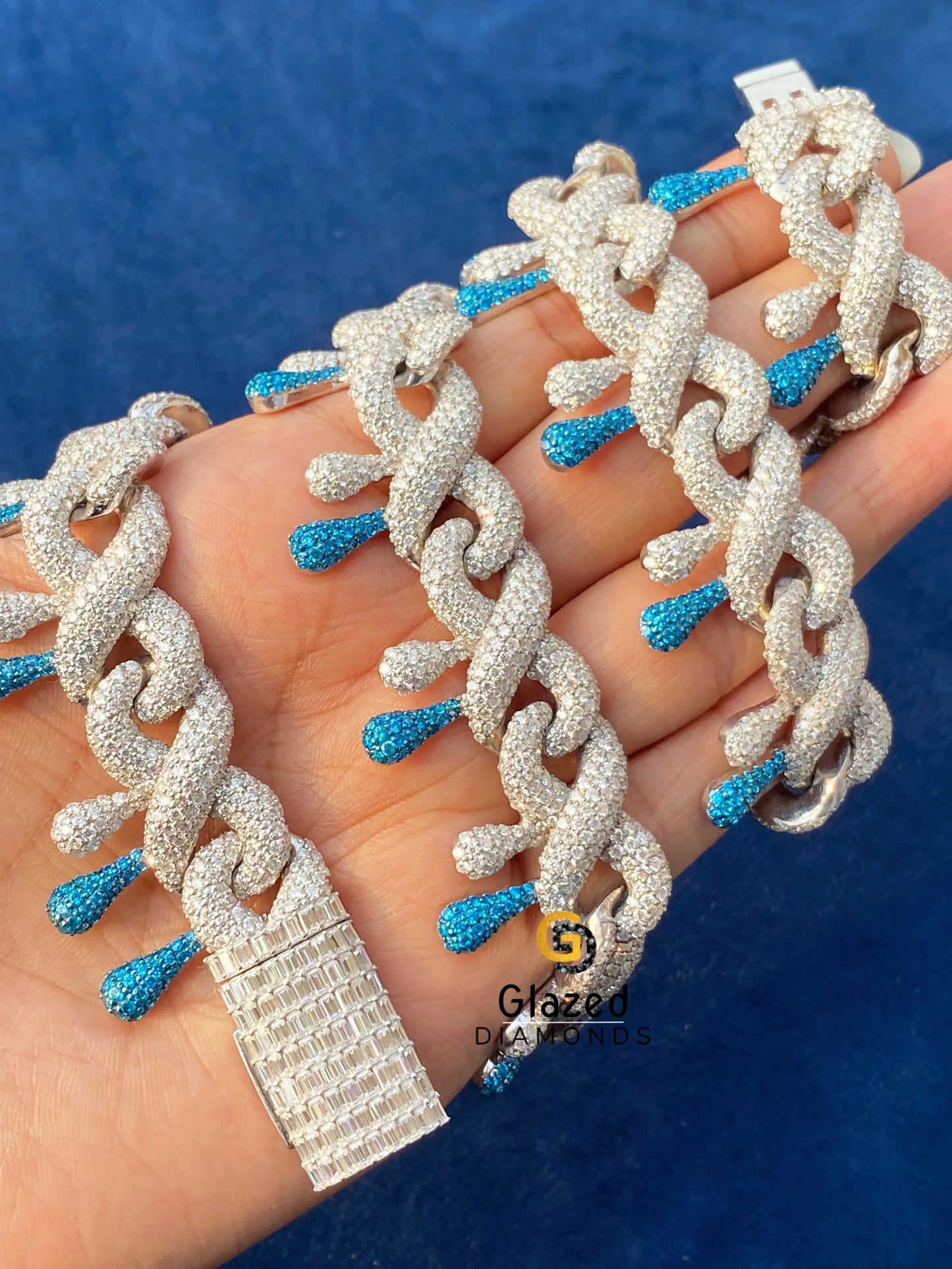 Round_ Baguette Hip Hop Moissanite Chain