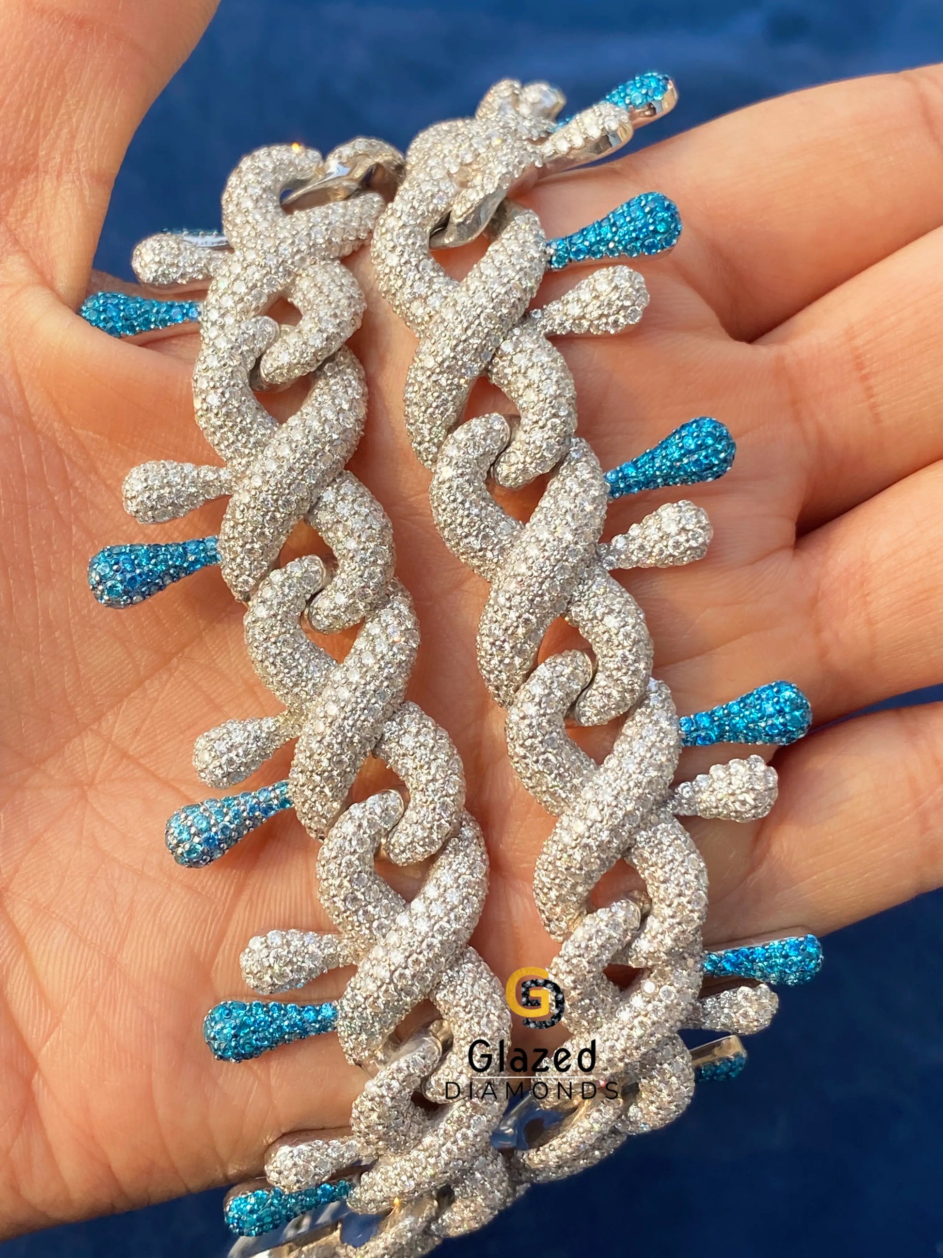 Round_ Baguette Hip Hop Moissanite Chain For Men