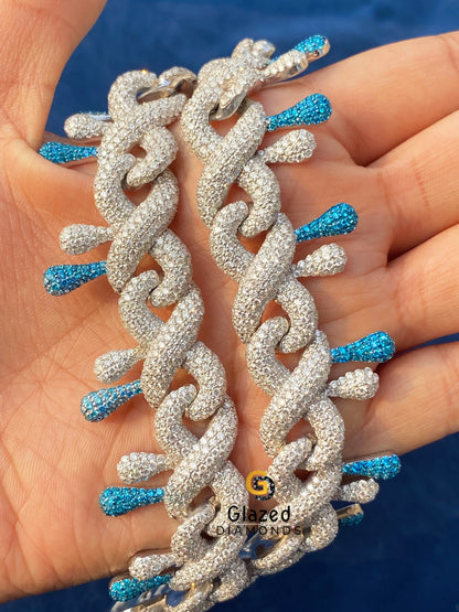 Round_ Baguette Hip Hop Moissanite Chain For Men