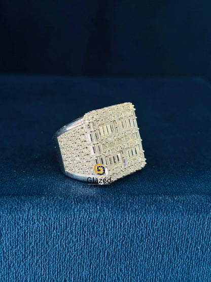 Round_ Baguette Moissanite Hip Hop Ring
