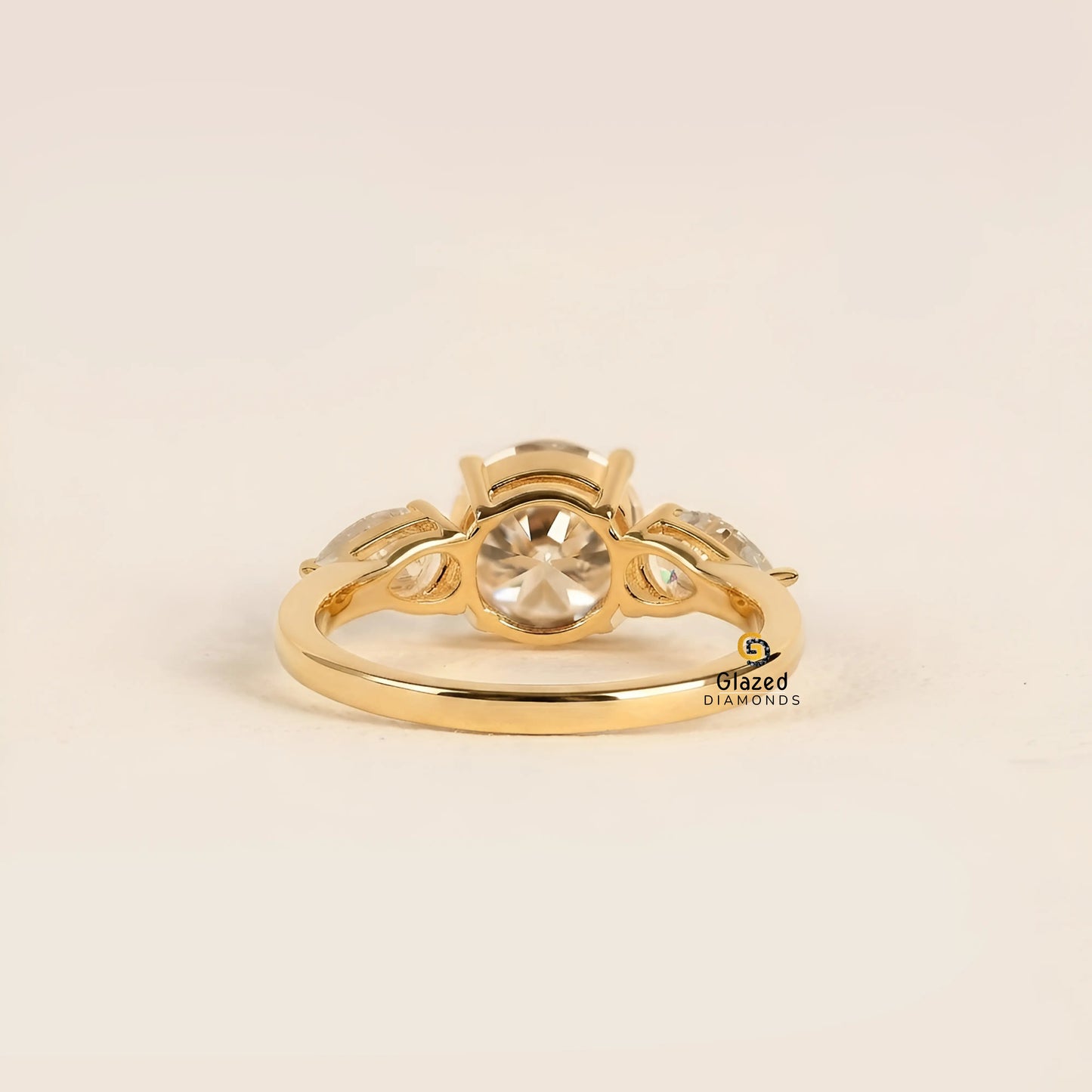 Round_ Pear Lab Diamond Wedding Ring