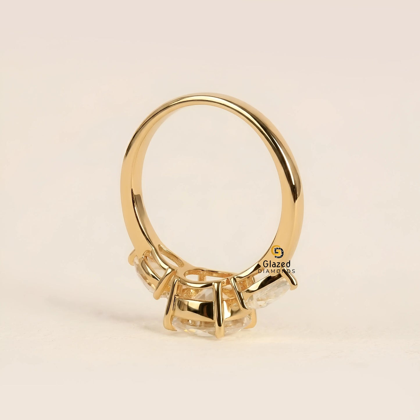 Round_ Pear Lab Diamond Wedding Ring For Women