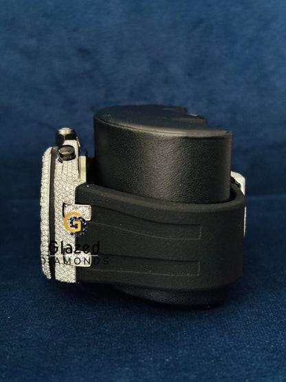 Rubber Straps Multi Chronograph Moissanite Watch