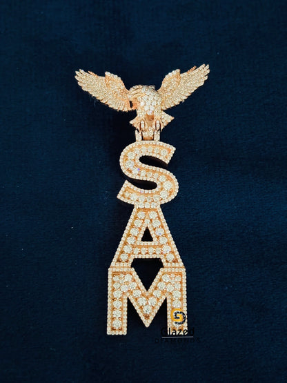 SAM Custom Initial Name Letter Moissanite Iced Out Pendant For Men