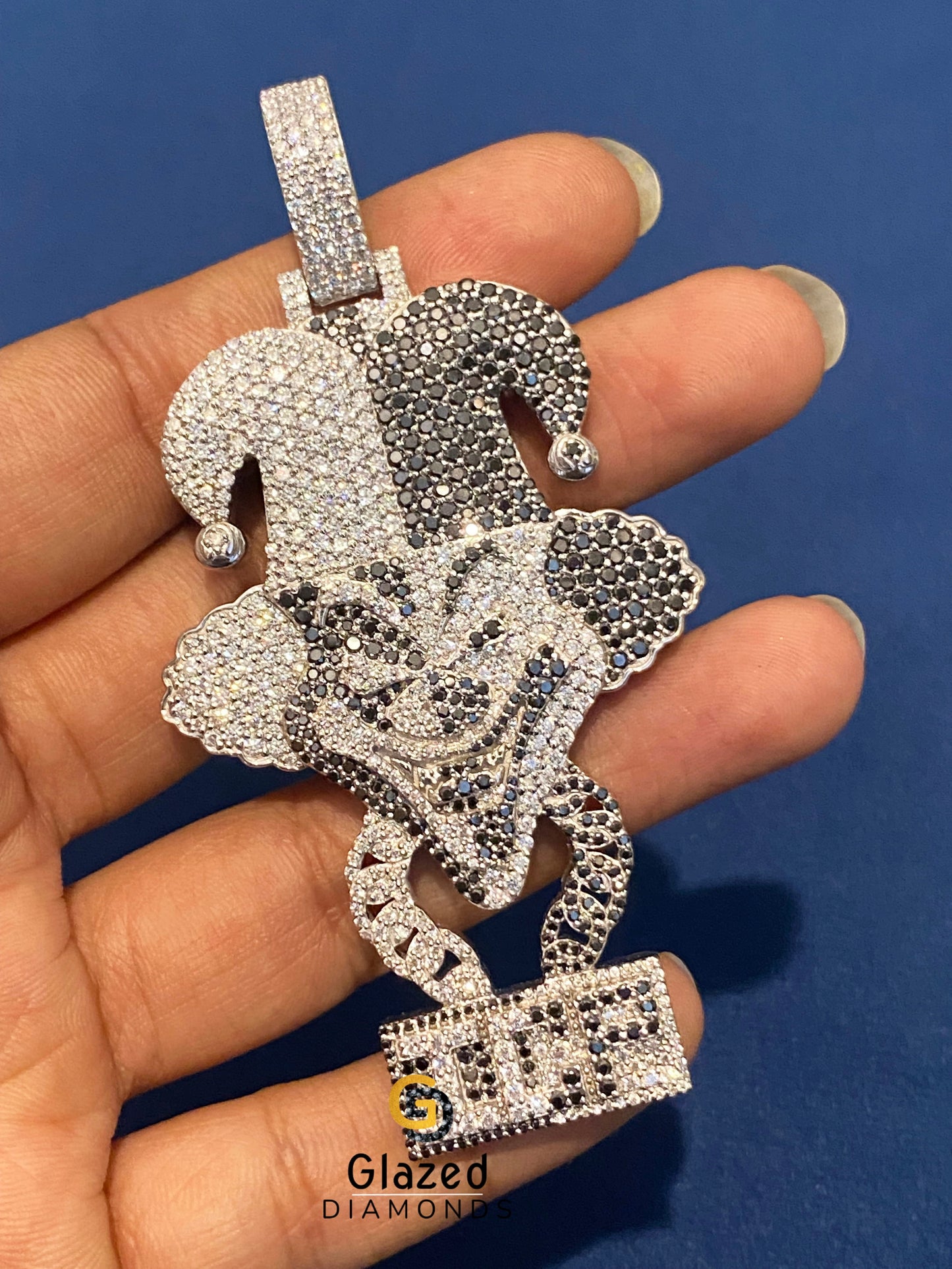 Silver ICP Carnival Of Carnage Cartoon Moissanite Pendant